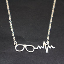 Load image into Gallery viewer, Optometrist Eye Glasses Heartbeat Necklace
