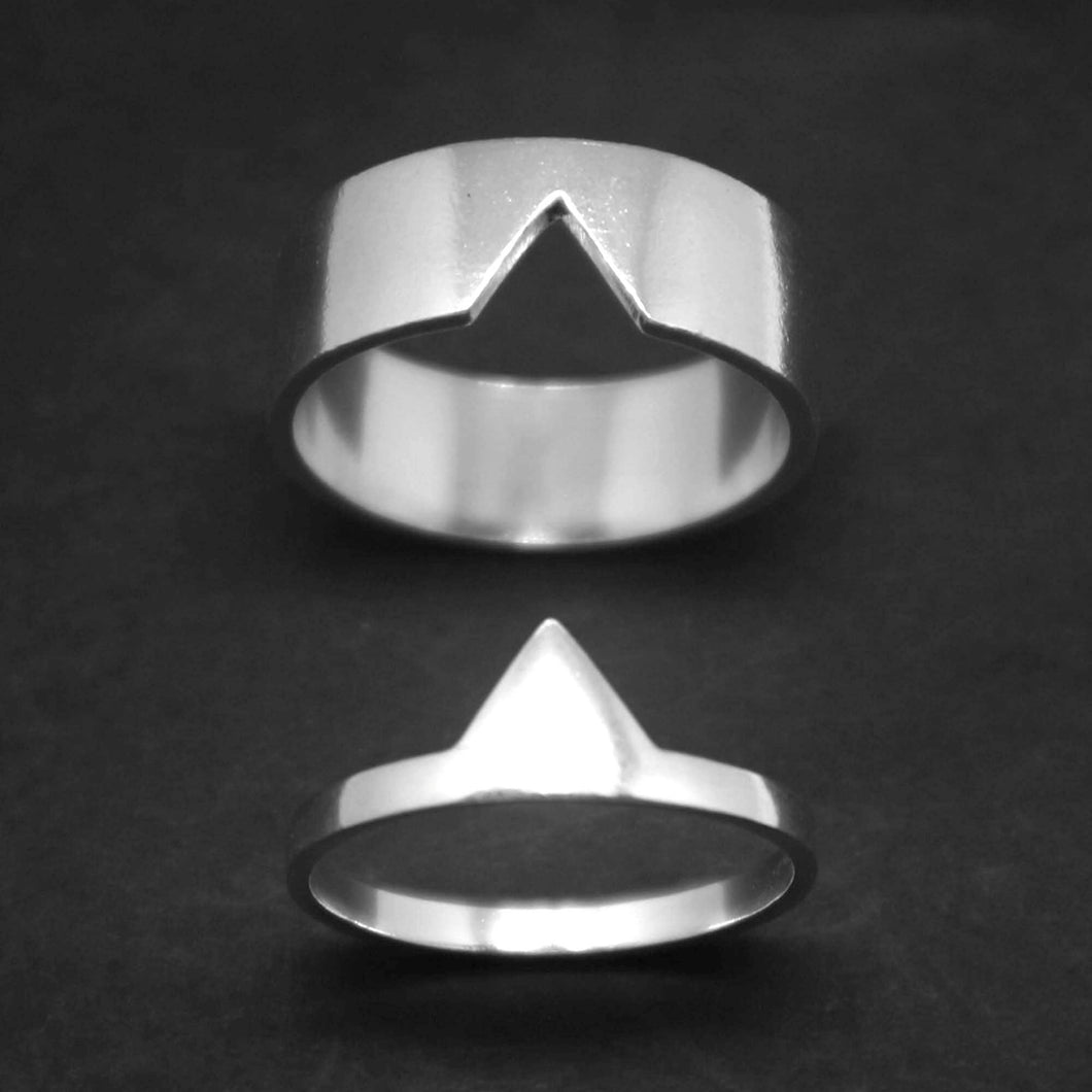 Triangle Couple Set Promise Ring