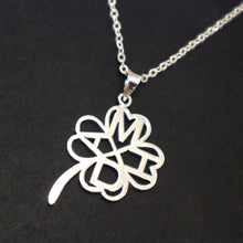 Load image into Gallery viewer, Personalized Initial Shamrock Necklace
