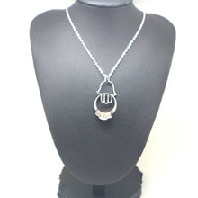 Load image into Gallery viewer, Hamsa Ring Holder Necklace
