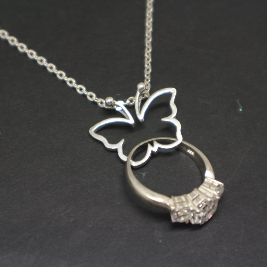 Butterfly Ring Holder Necklace