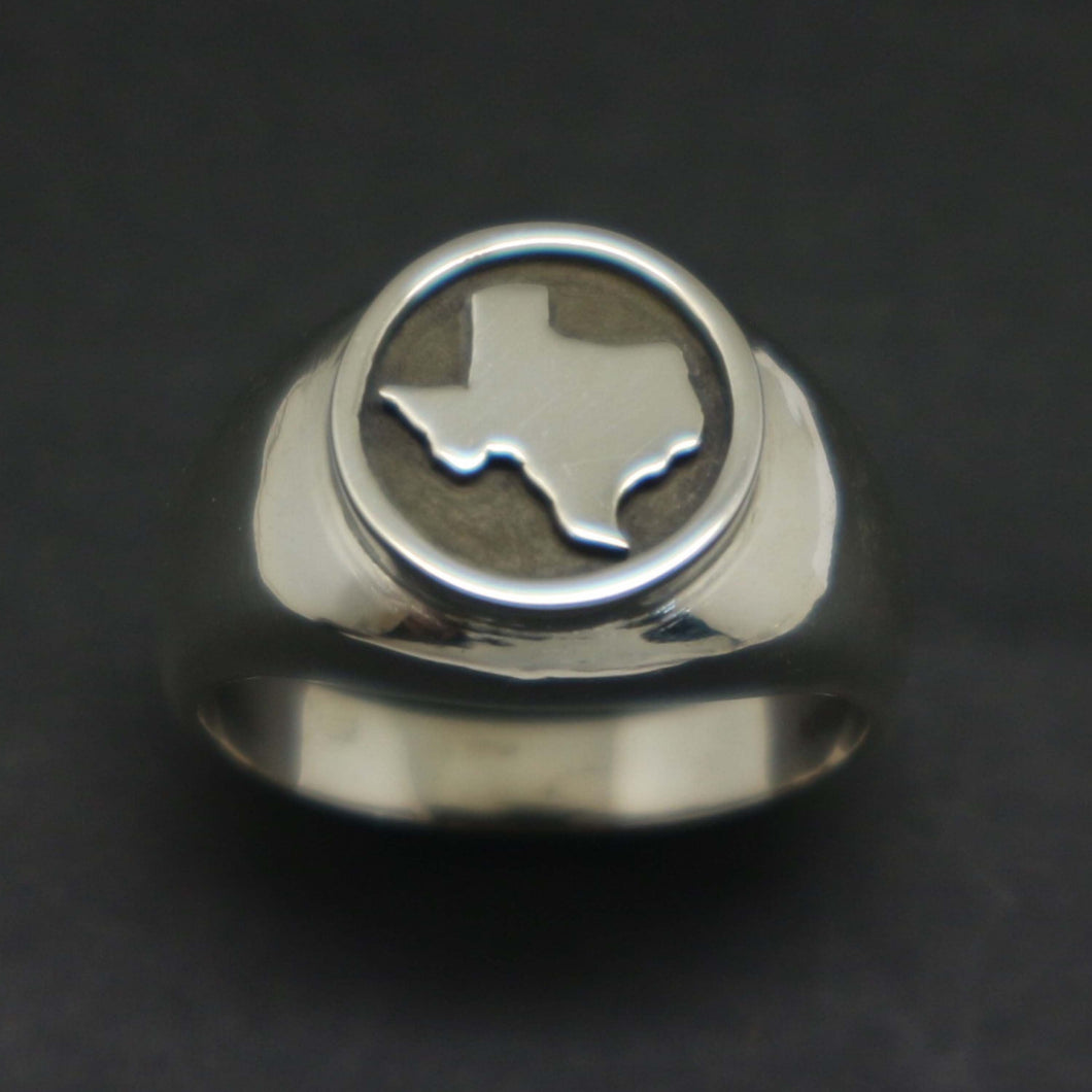 Silver Texas Signet Ring