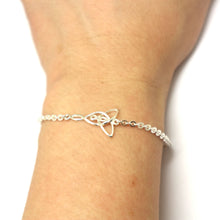 Load image into Gallery viewer, Silver Mother Two Daughters Knot Chain Bracelet
