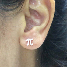 Load image into Gallery viewer, Silver PI Earrings
