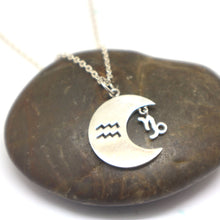 Load image into Gallery viewer, Zodiac and Moon Necklace Pendant
