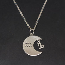 Load image into Gallery viewer, Zodiac and Moon Necklace Pendant
