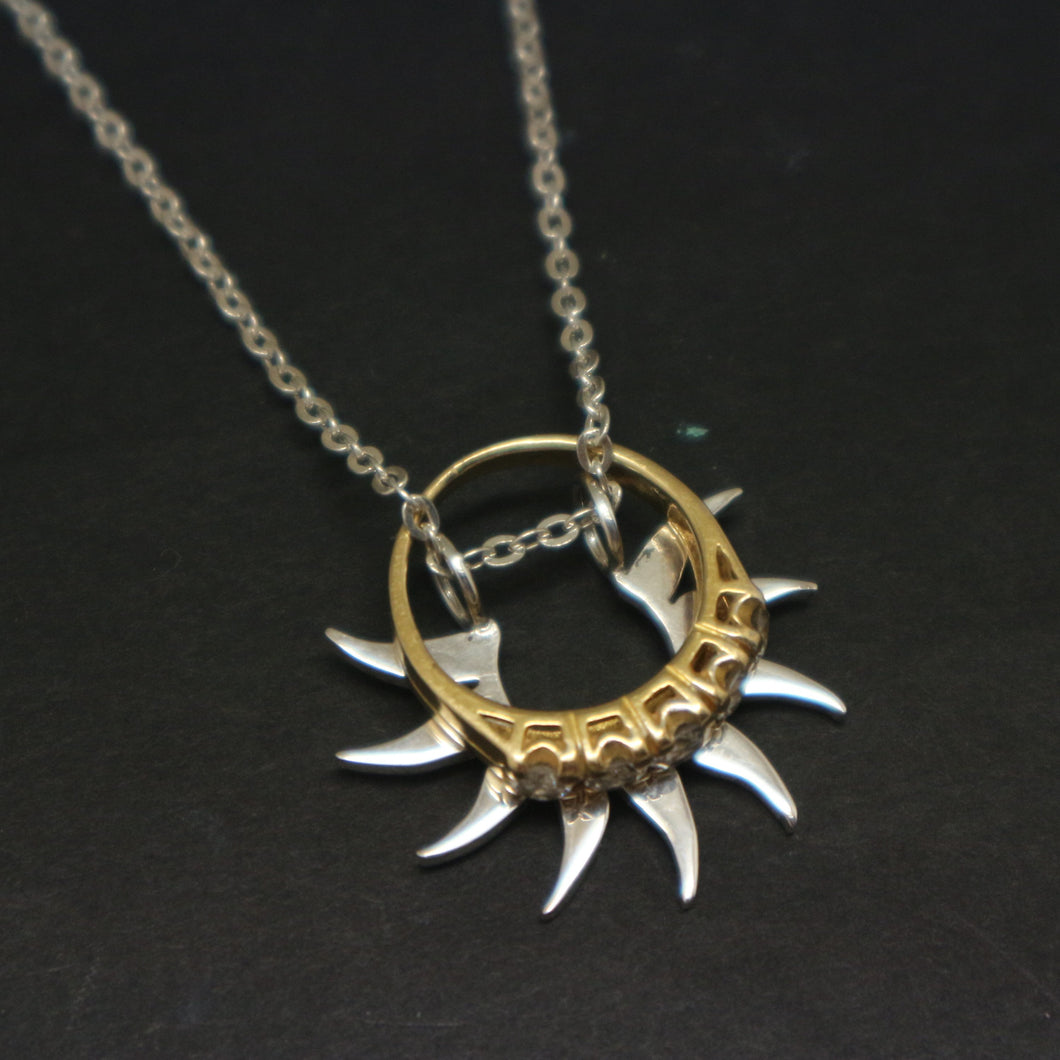 Sun Ring Holder Necklace