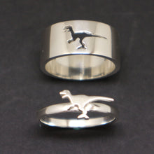 Load image into Gallery viewer, Velociraptor Dinosaur Promise Ring for Couples
