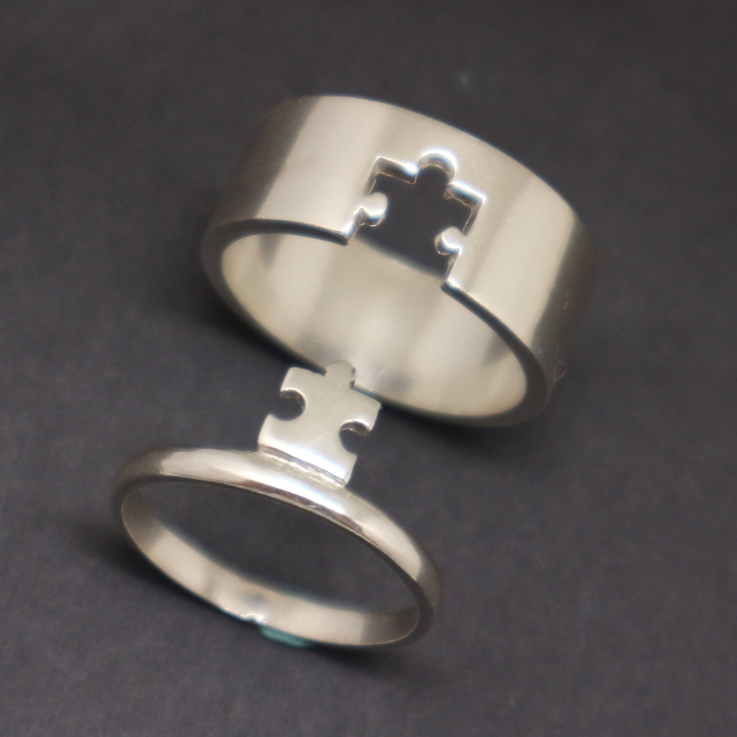 Lockable Puzzle Couple Ring