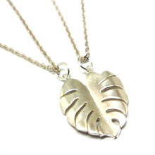 Load image into Gallery viewer, Monstera Leaf Couple Necklace
