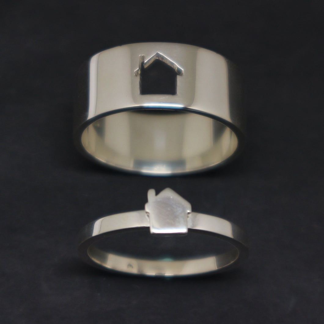 Silver House Promise Ring