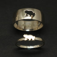 Silver Frog Promise Ring for Couples