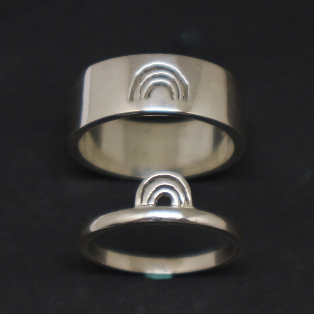 Rainbow Promise Ring for Couples