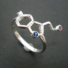 Load image into Gallery viewer, Silver Birthstone Geek Ring
