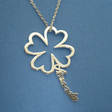 Load image into Gallery viewer, Personalized Four Leaf Clover Necklace
