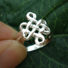 Load image into Gallery viewer, Chinese Mystic Knot Silver Ring
