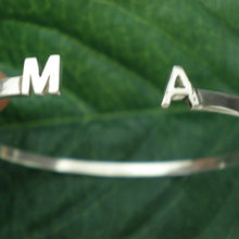 Load image into Gallery viewer, Personalized 2 Initials Bracelet Bangle
