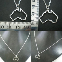 Load image into Gallery viewer, Silver Outline Australia Map Necklace
