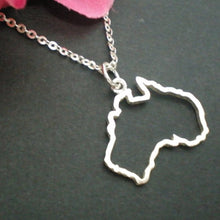 Load image into Gallery viewer, Silver Outline Australia Map Necklace
