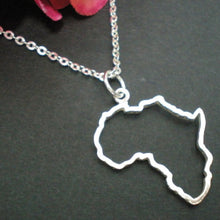 Load image into Gallery viewer, Africa Long Distance Relationship Pendant Necklace
