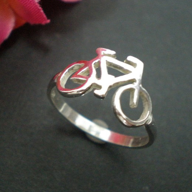 Sterling Silver Bicycle Ring
