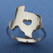 Load image into Gallery viewer, Texas State Ring with Heart
