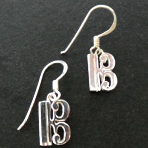 Alto Clef Music Note Earring