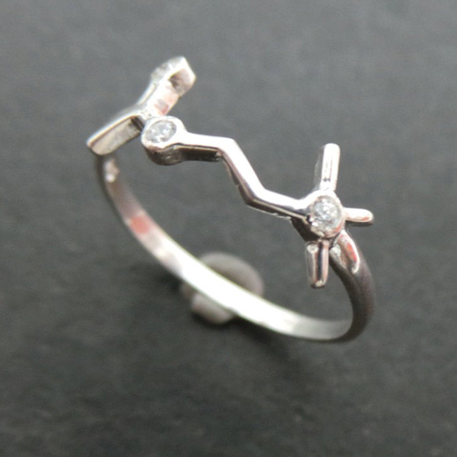 Love Geek Silver Ring