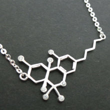 Load image into Gallery viewer, Silver THC Necklace
