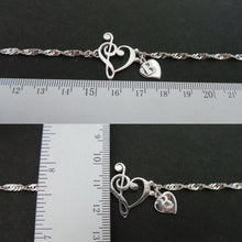 Load image into Gallery viewer, Personalized Music Note Heart Bracelet
