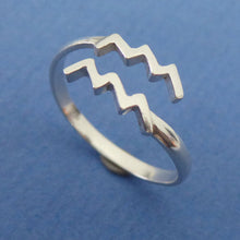 Load image into Gallery viewer, Aquarius Astrology Zodiac Sign Ring

