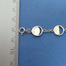 Load image into Gallery viewer, Silver Moon Phases Bracelet
