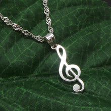 Load image into Gallery viewer, Music Note Treble Clef Necklace Pendant
