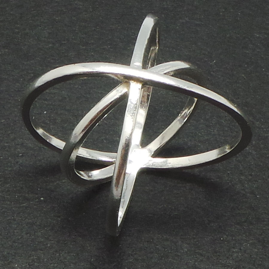 Sterling Silver Criss Cross Ring