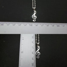 Load image into Gallery viewer, Music Note Treble Clef Necklace Pendant
