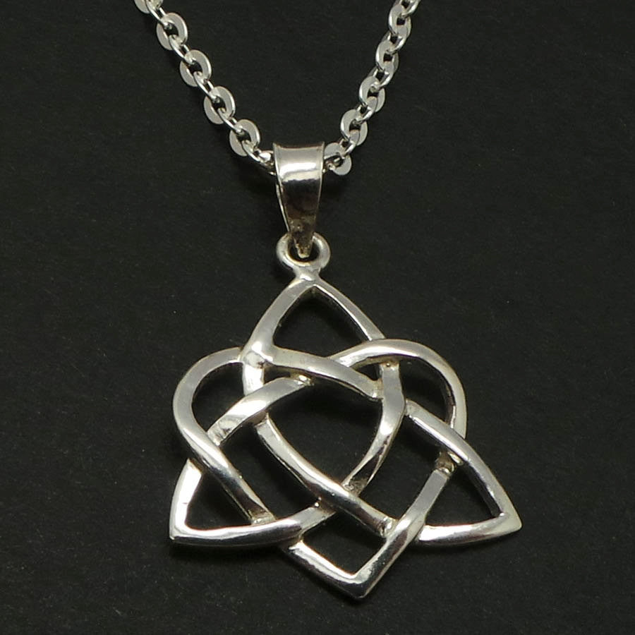 Silver Celtic Sister Knot Necklace