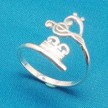 Load image into Gallery viewer, Music Heart Skeleton Key Wrap Ring
