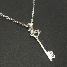 Load image into Gallery viewer, Skeleton Key Music Note Necklace
