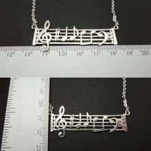 Load image into Gallery viewer, Sterling Silver Music Note Necklace
