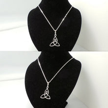 Load image into Gallery viewer, Silver Celtic Mother Child Knot Necklace
