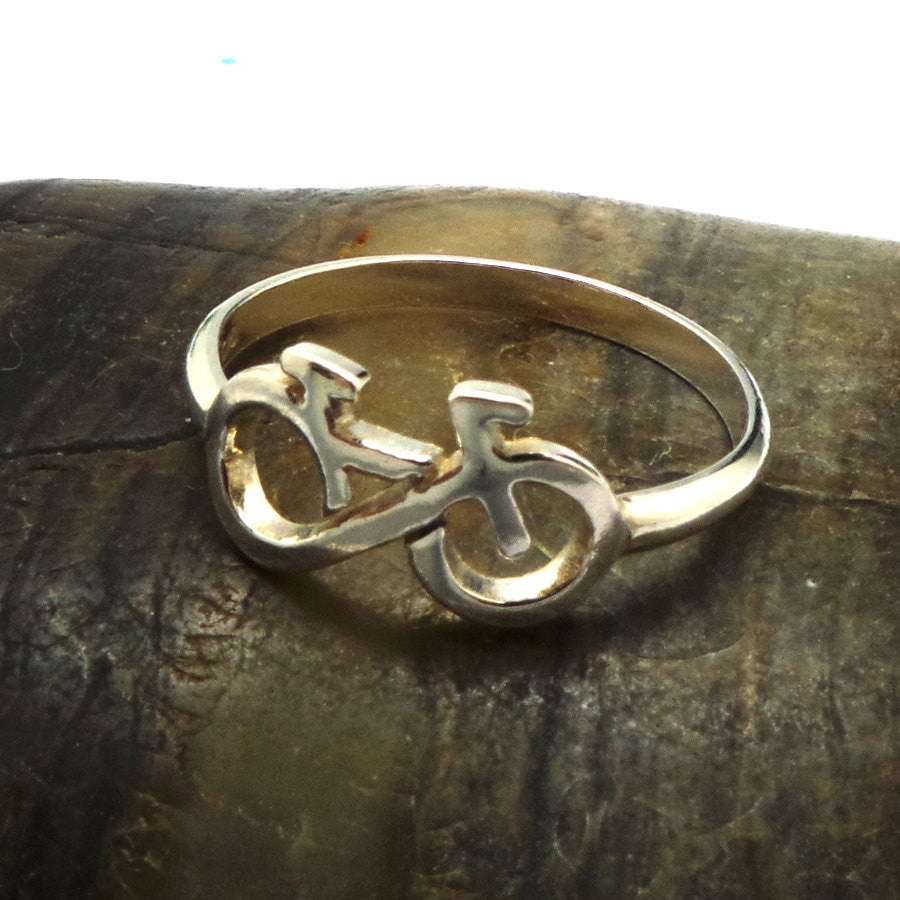 Silver Infinity Bicycle Ring