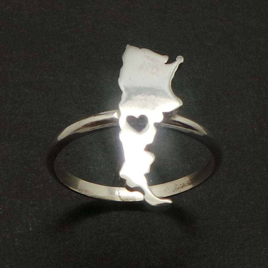 Silver Argentina Heart Ring