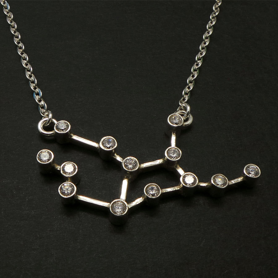 Silver Virgo Constellation Necklace