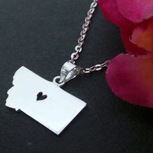 Load image into Gallery viewer, Silver Montana State Necklace
