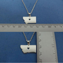 Load image into Gallery viewer, Silver Montana State Necklace
