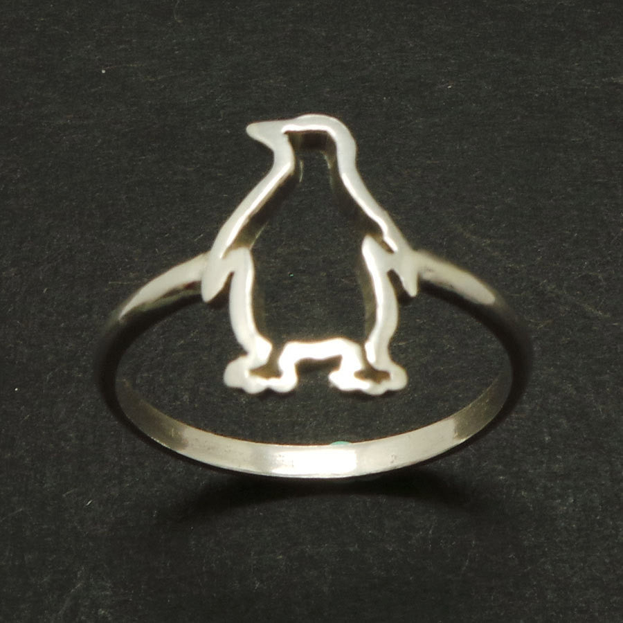 925 Silver Penguin Ring