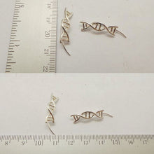 Load image into Gallery viewer, Silver DNA Ear Climber Stud Earring
