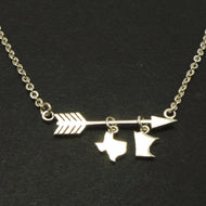Silver Arrow Texas to Minnesota Necklace