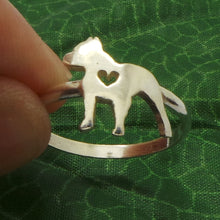 Load image into Gallery viewer, Dog Pitbull Silver Ring
