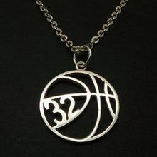 Load image into Gallery viewer, Personalized Basketball Necklace with Number
